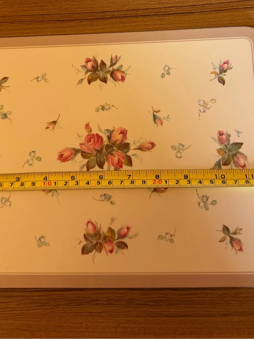 VTG Pimpernel Rosebud Placemats Set of 4 Cork Back Hardboard Pink English Rose